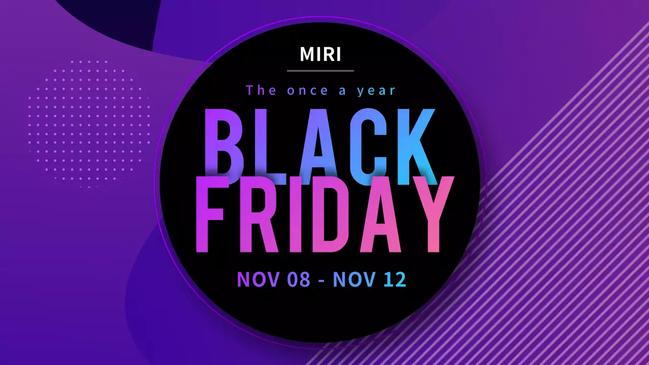 Thumbnail YouTube Promosi Black Friday Modern Ungu