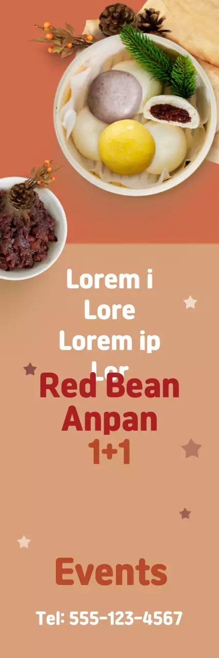 Banner de promoção de padaria simples bege