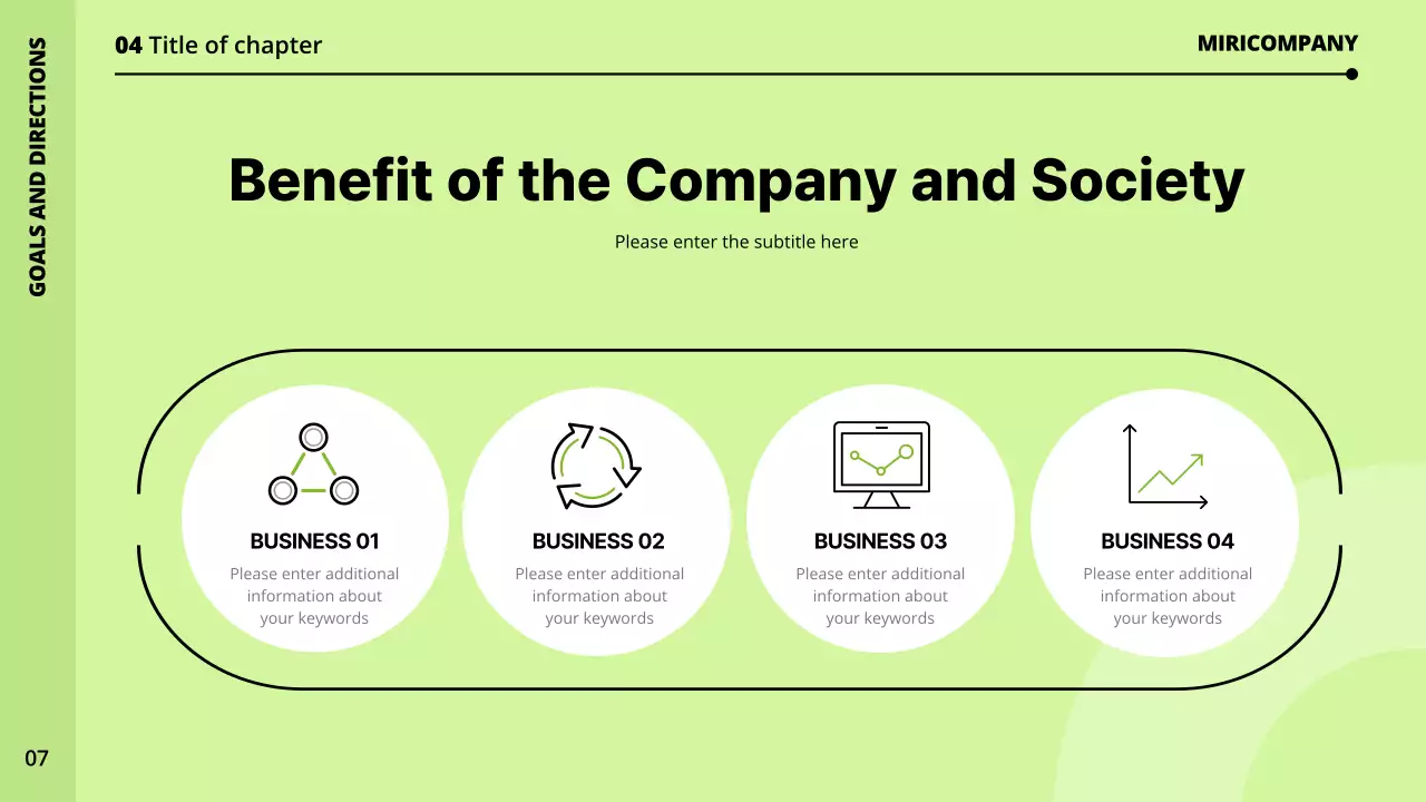 연두색의 일러스트를 활용한 신년사업계획서 