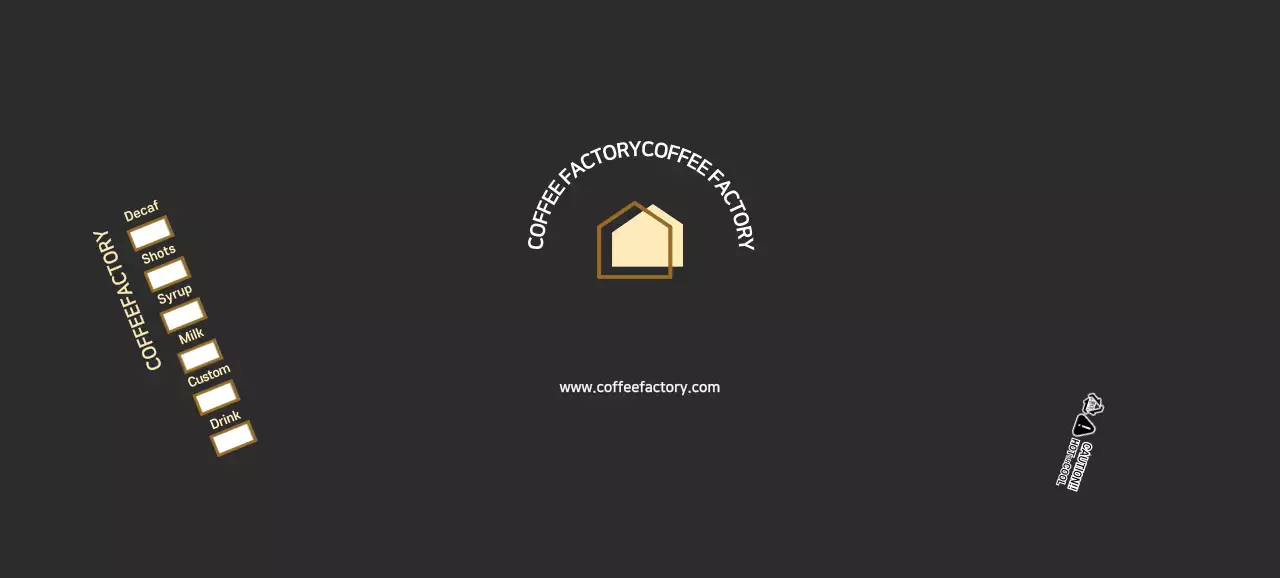 Black modern cafe logo cafe paper cups