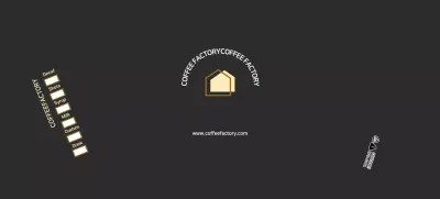 Black modern cafe logo cafe paper cups