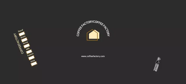 Black modern cafe logo cafe paper cups