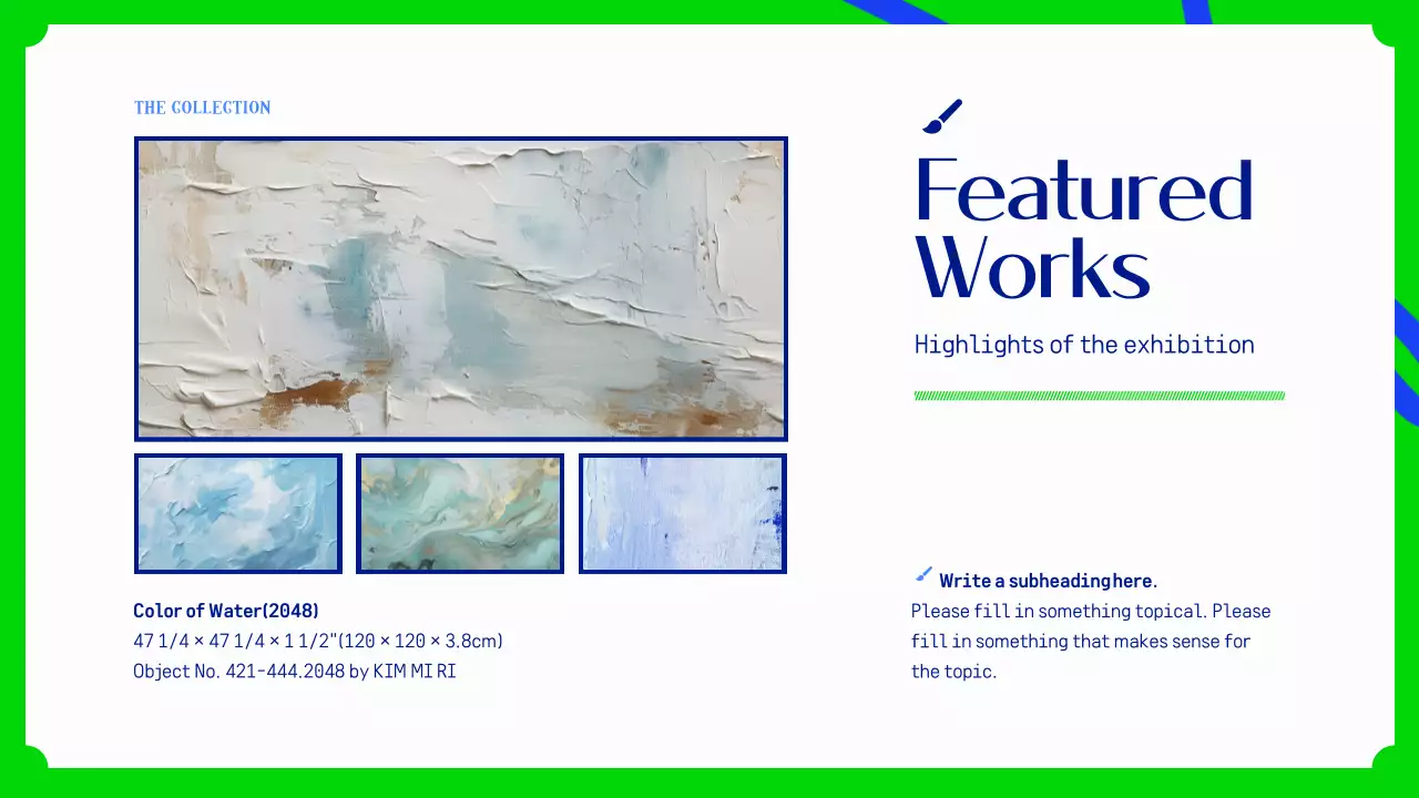 블루 모던 아트 전시 가이드 프레젠테이션