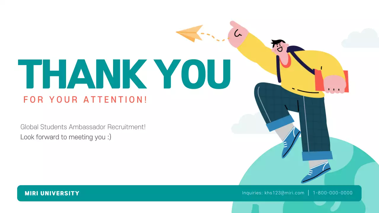 민트색의 유학생 프레테이션