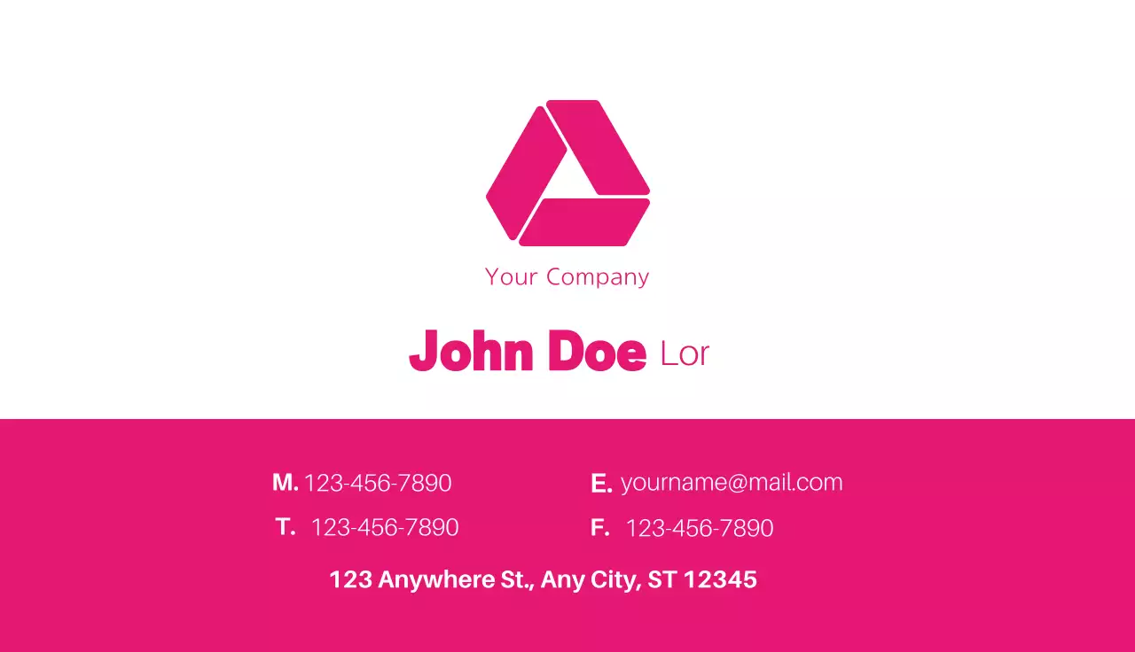Pink Modern Business Card