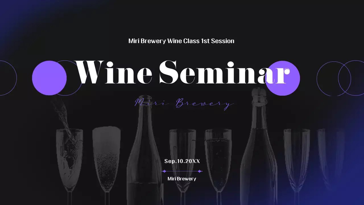 Purple Elegant Wine Event Presentation