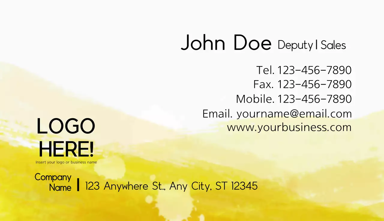 Yellow Water Background