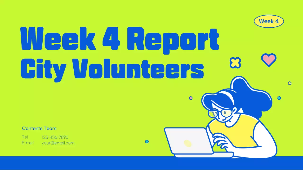 Green Modern Volunteer Report Presentation