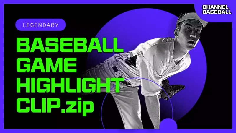 Koleksi kutipan bisbol dalam warna hijau dan ungu