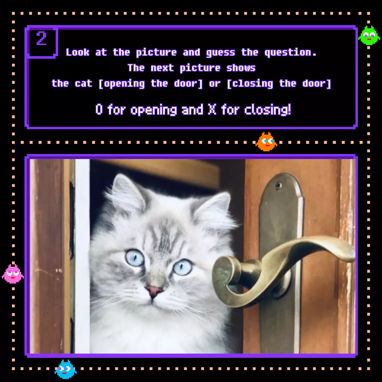 cute classic game in purpleblackyellowconcept oxquiz