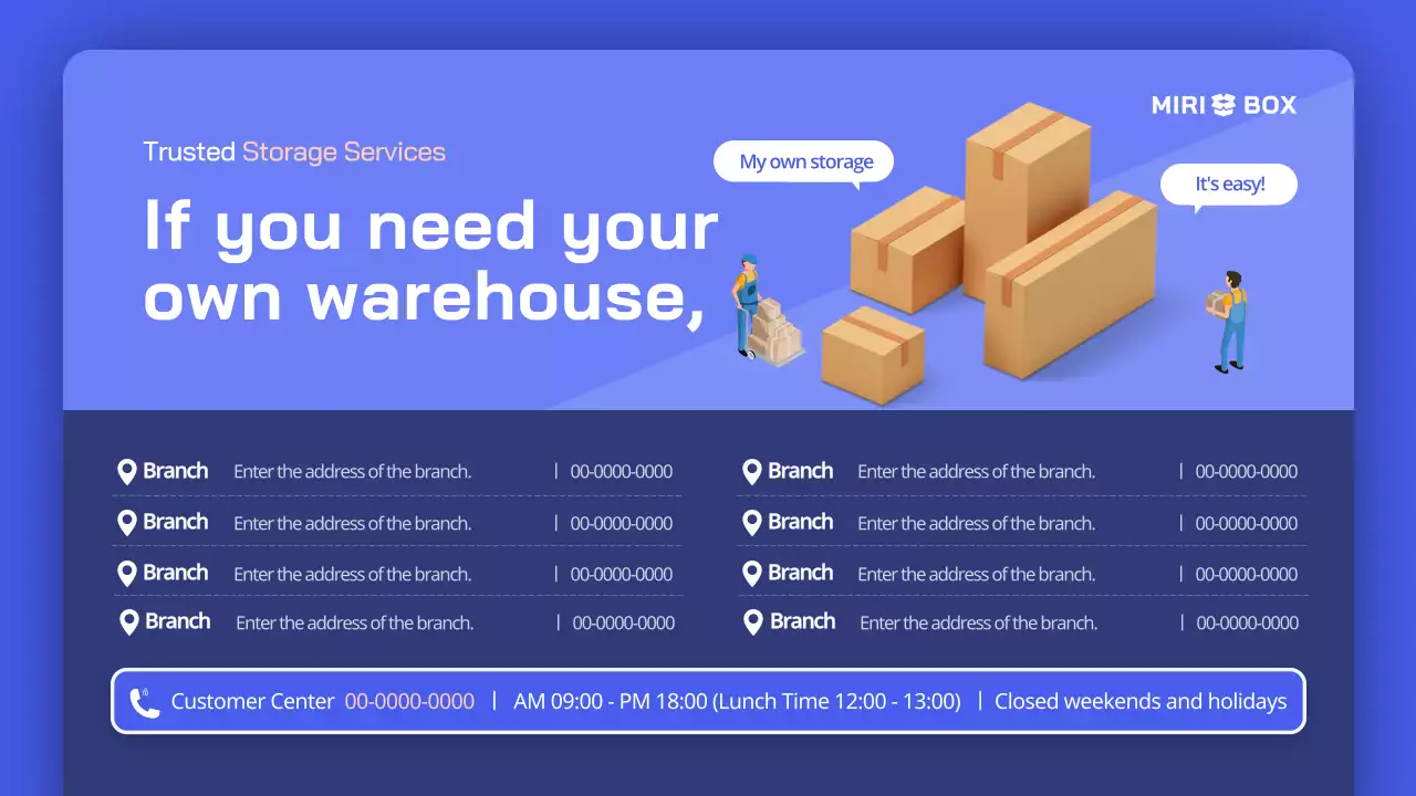 Blue Modern Storage Promotion Presentation