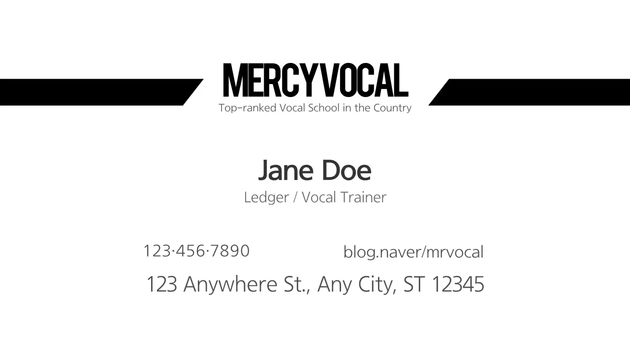 Black Vintage Vocal Advertisement Business Card