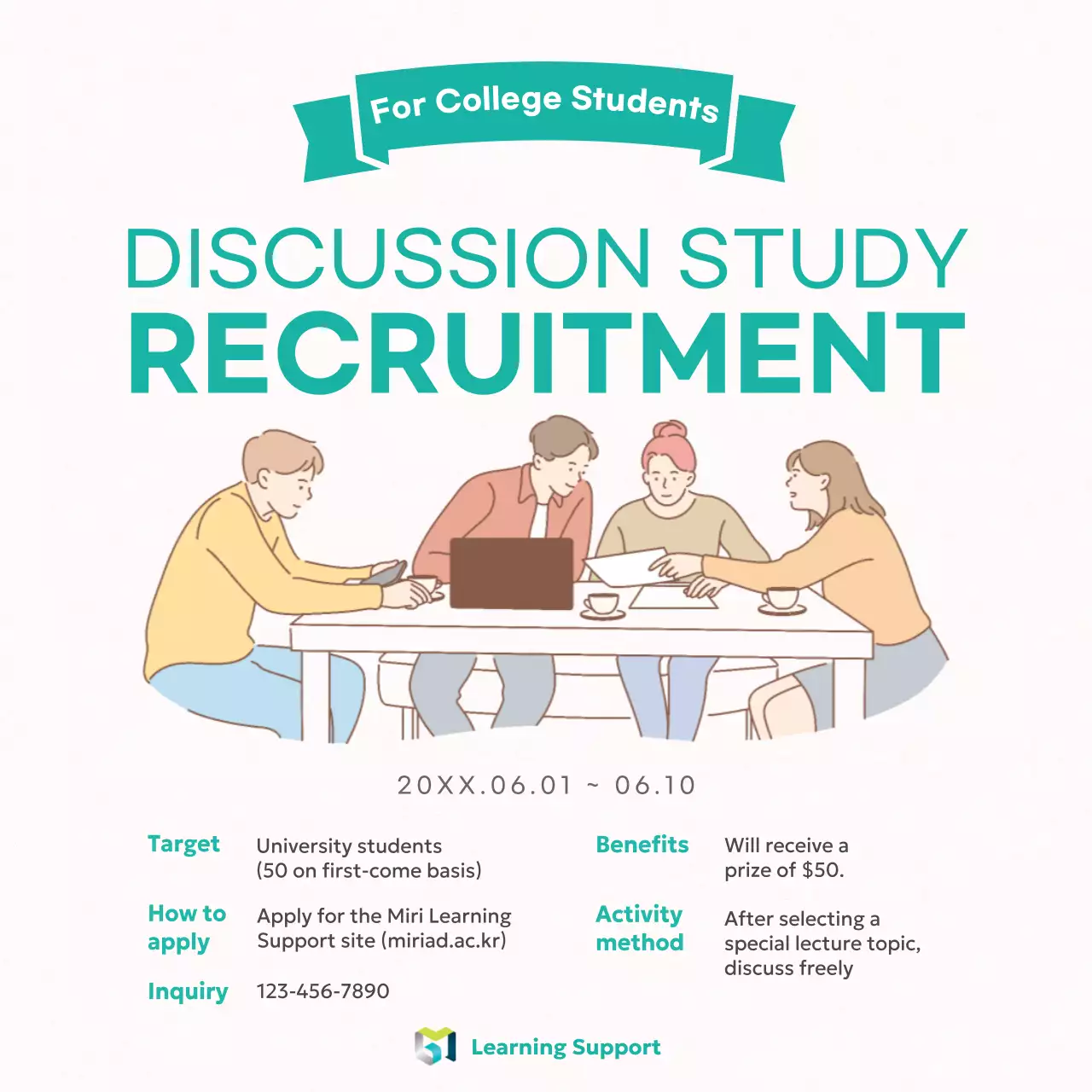 Green Simple Study Recruitment Social Media Post