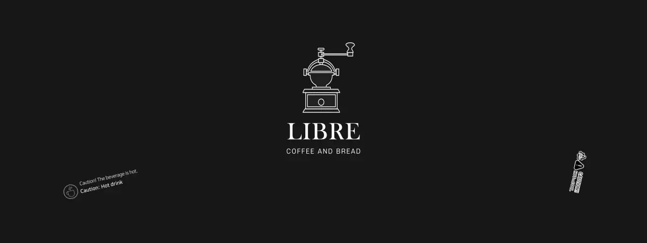 Giá đỡ cốc logo quán cà phê đơn giản màu đen