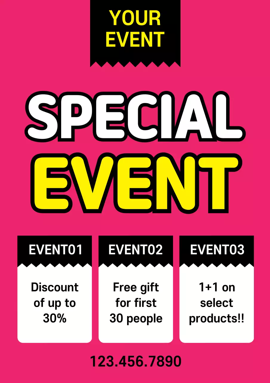 Pink Bold Event Promotion Poster
