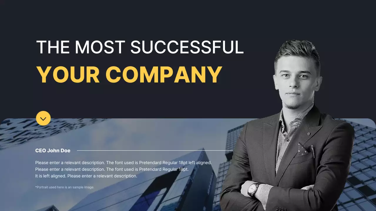 남색과 하늘색 사진을 사용한 심플한 비즈니스용