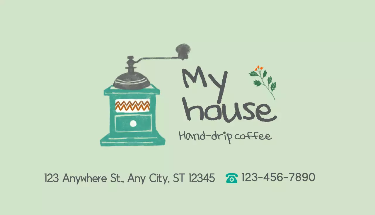Mint Vintage Coffee Business Card