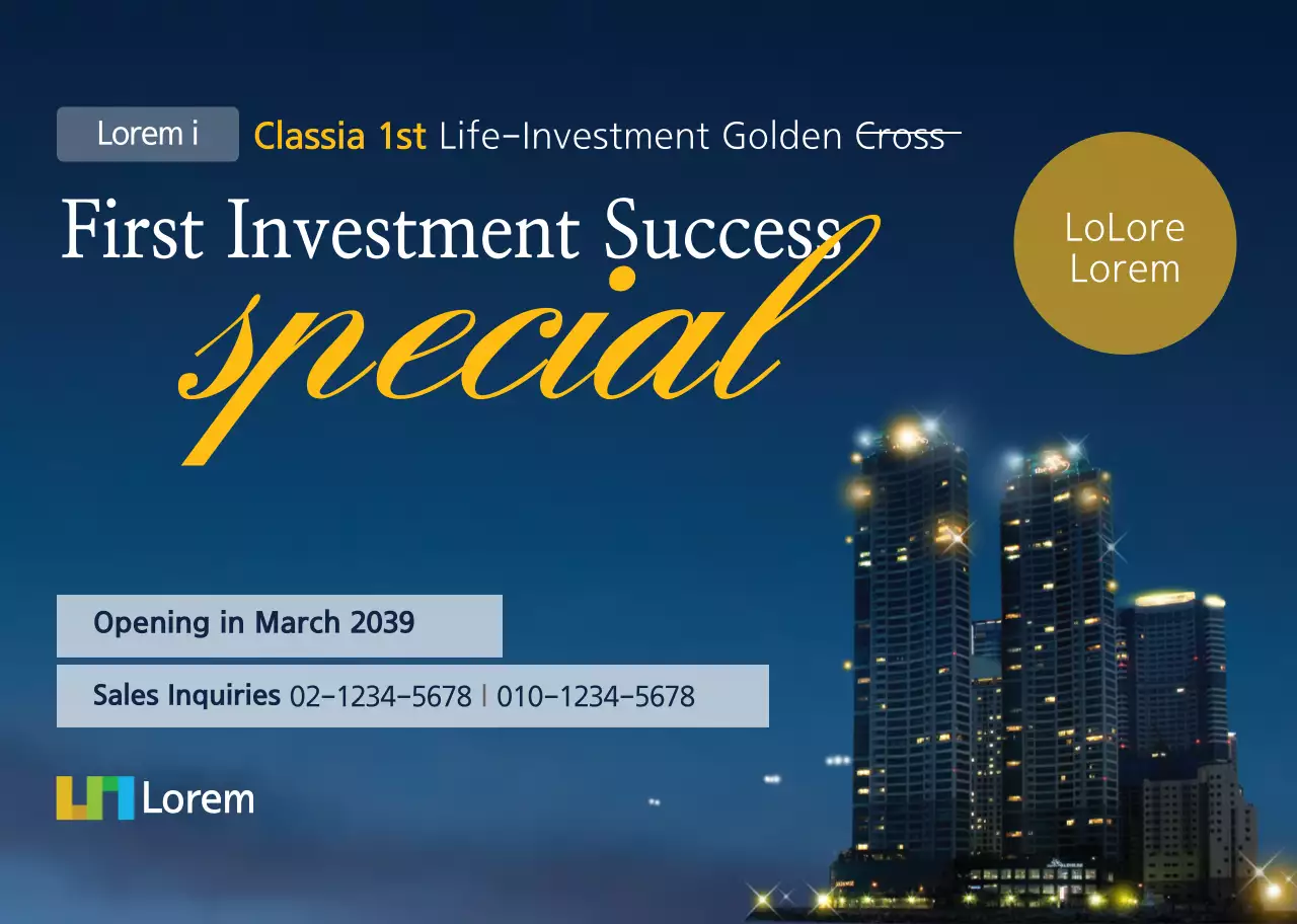 mô hình hình học màu trắng xanh khuyến mãi bất động sản