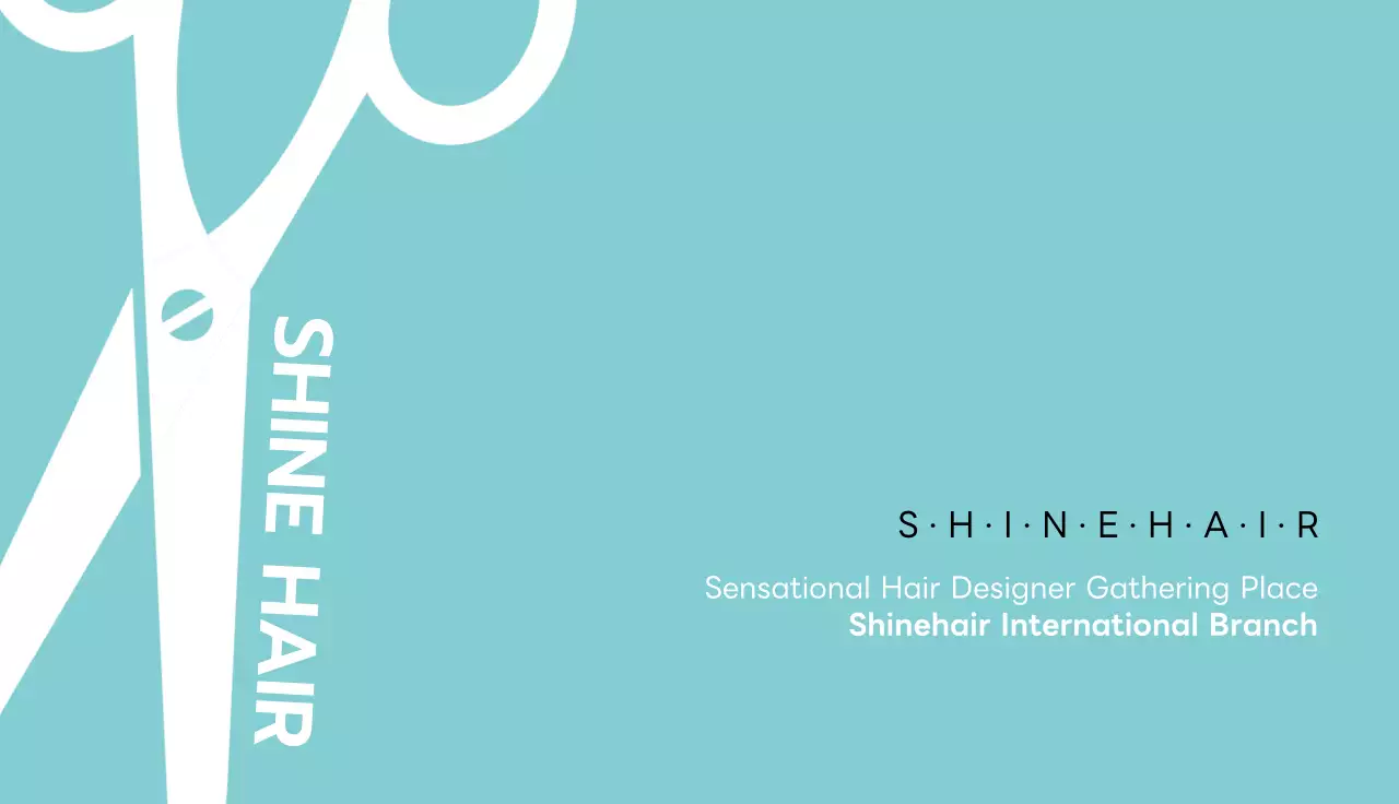 Teal Modern Hair Salon Business Card