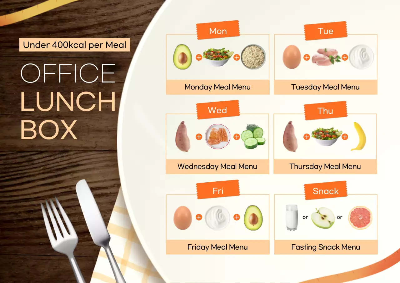 Beige Modern Lunch Menu Planner Poster