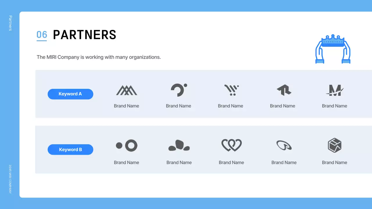 A simple blue company letter