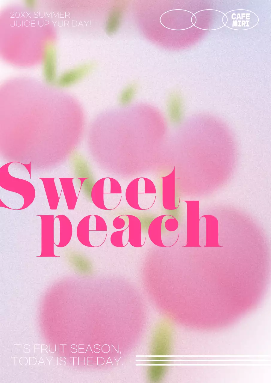 Pink Minimal Fruit Promotion Poster