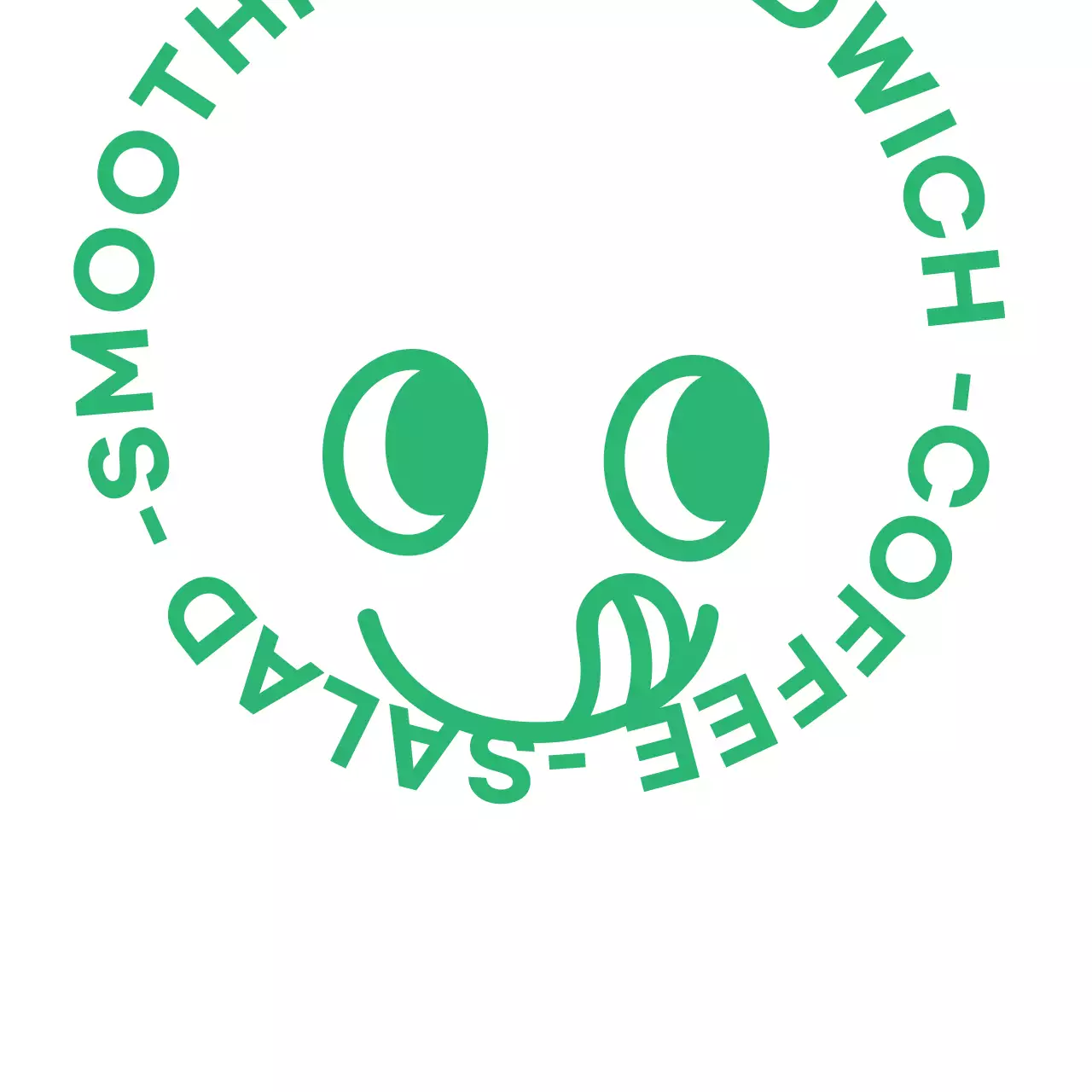 Green illustration cute cafe promotion