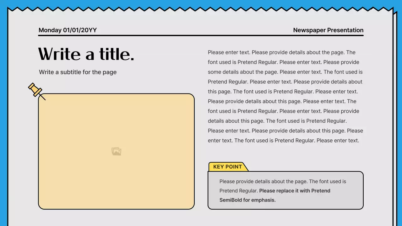 Blue Vintage Newspaper Template Presentation
