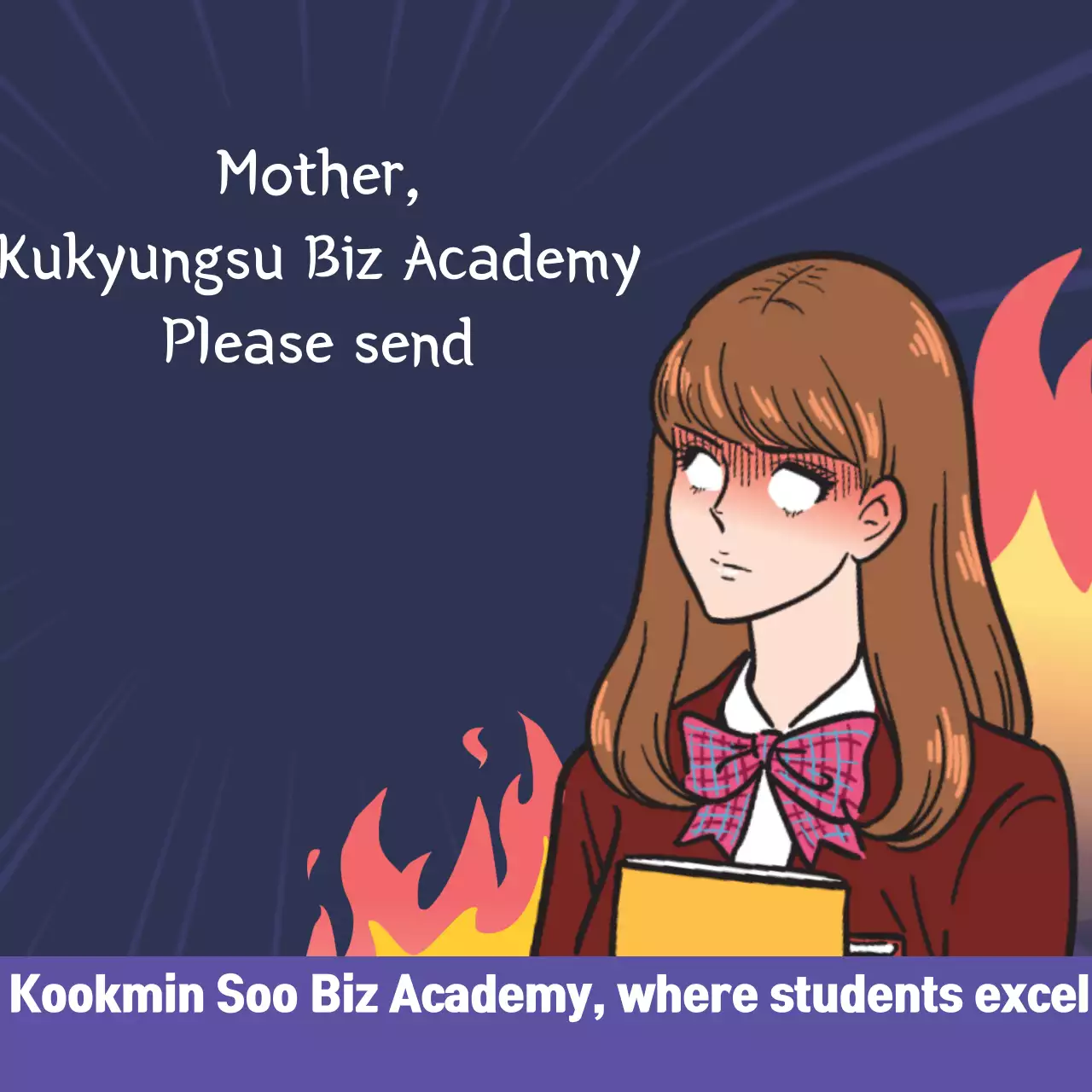 Navy Comic School Advertisement Banner