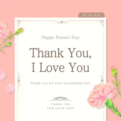 Pink Elegant Thank You Card Instagram Post