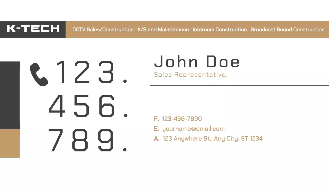 Grey Modern Cctv Promotion Business Card