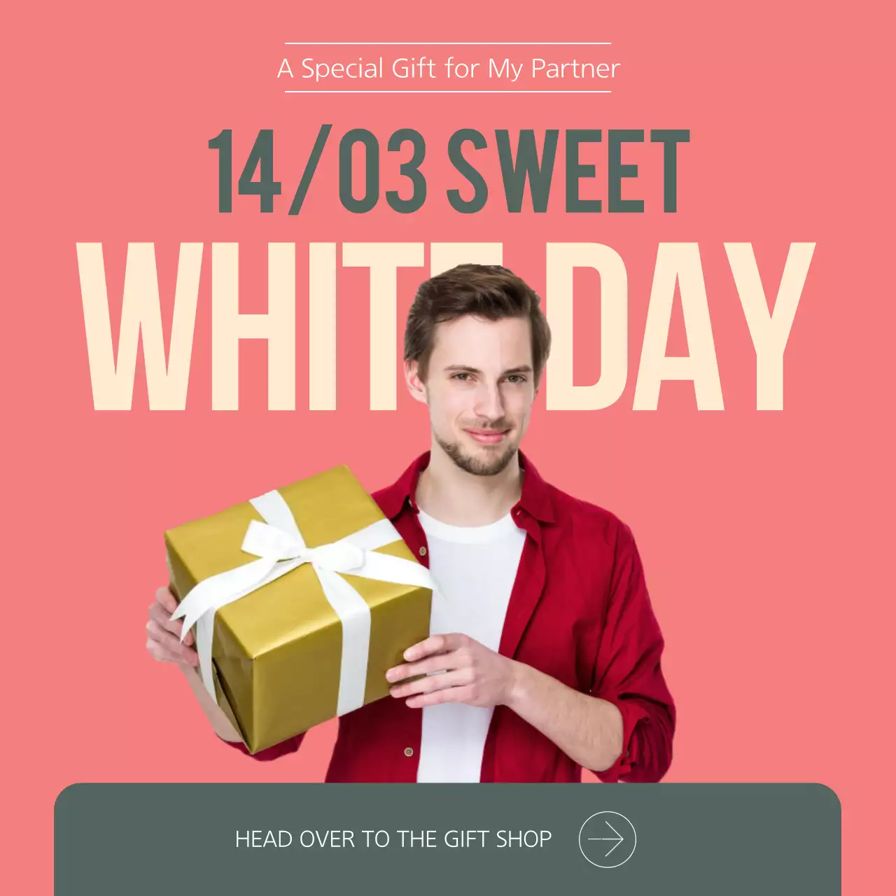 Coral Simple Gift Promotion Instagram Post