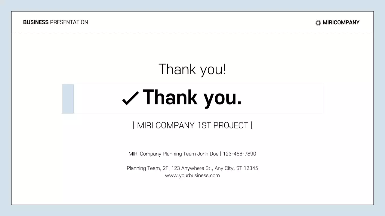 Clean business reports in light blue and black