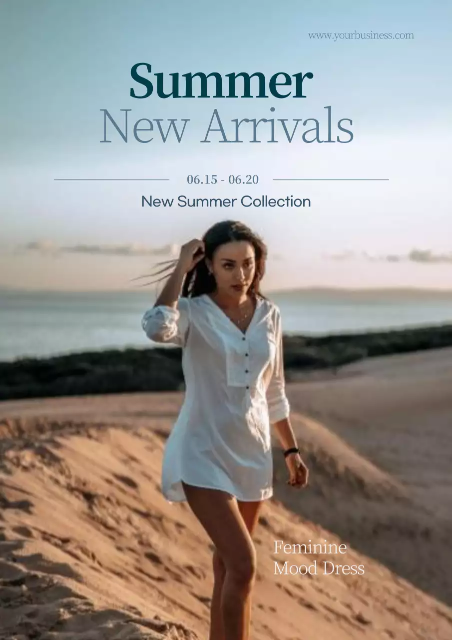 White Elegant Fashion Promotion Poster