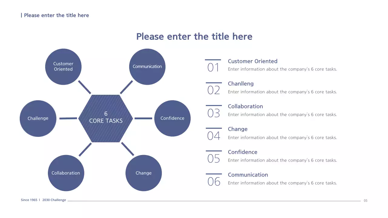 A simple business plan in navy blue