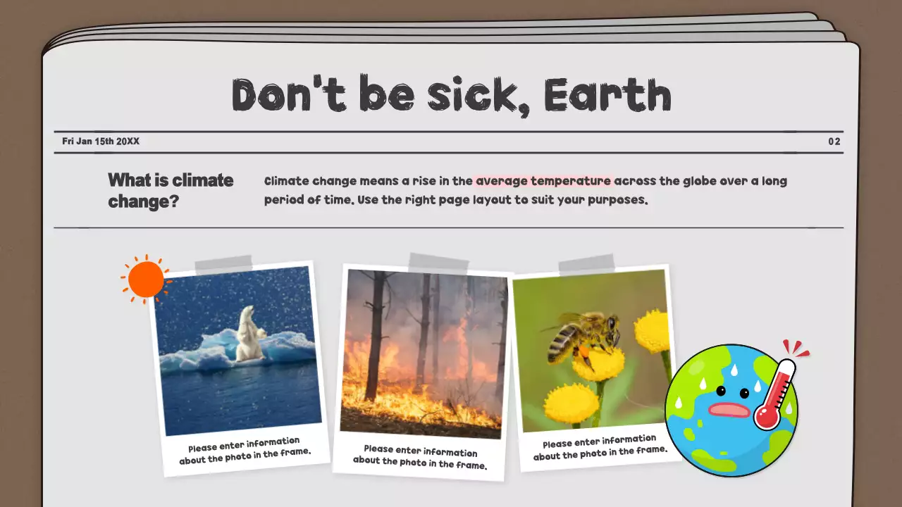 Presentasi Buletin Brown Simple Environment