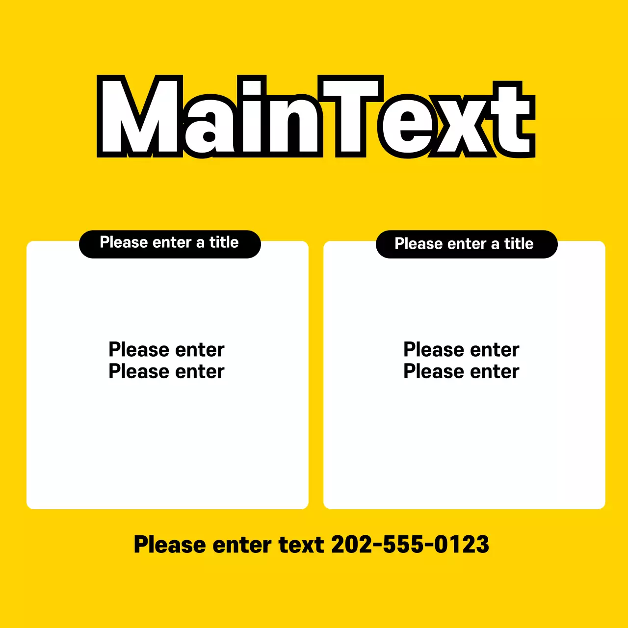 Banner de modelo de anúncio mínimo amarelo