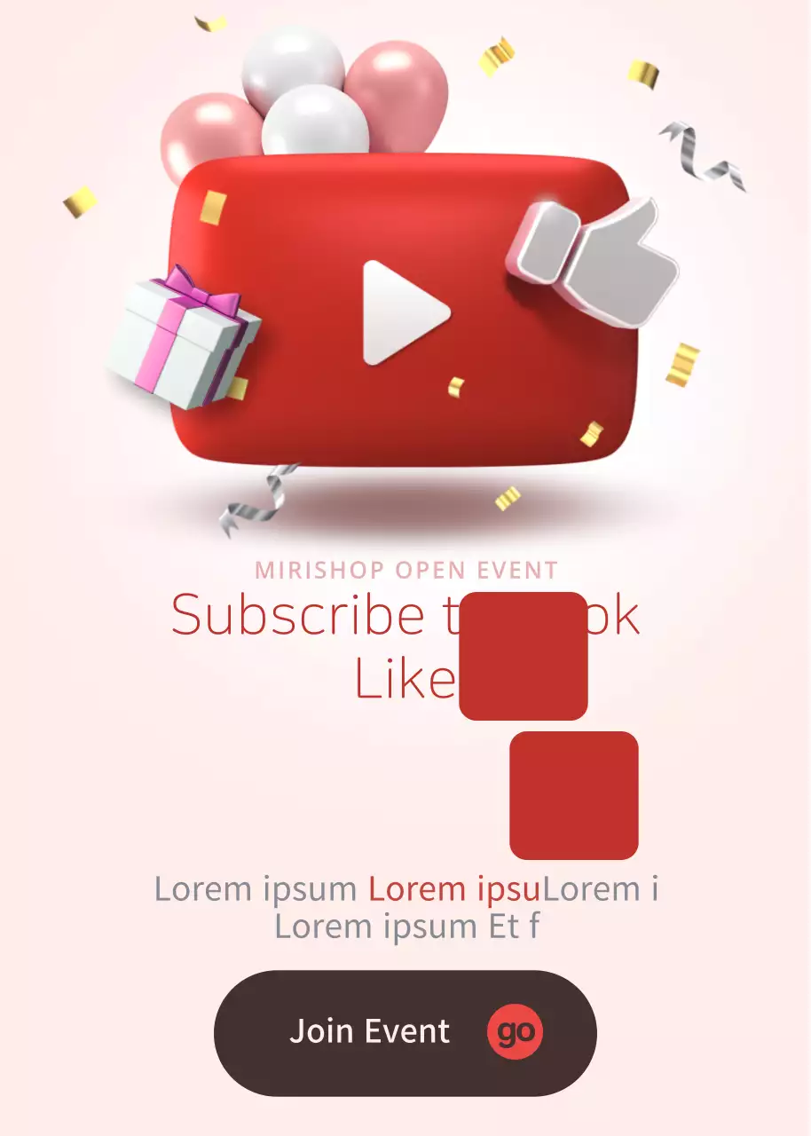 Poster Promosi Acara Modern Biru