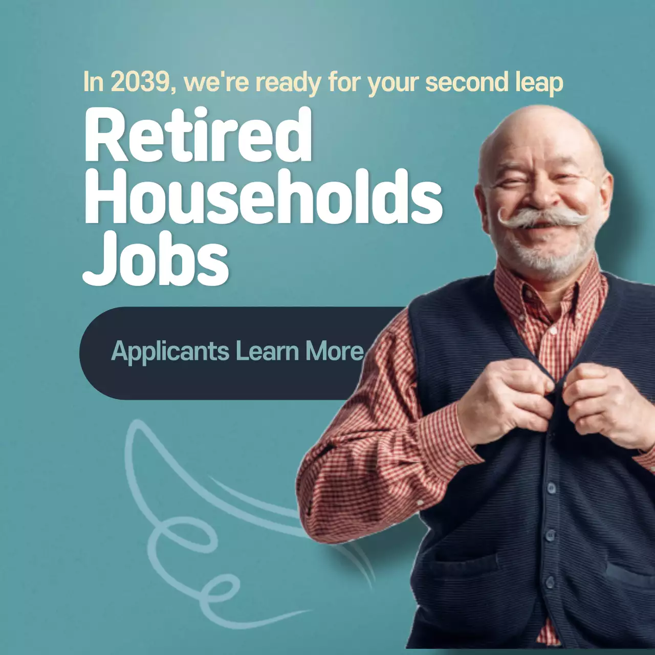 Grey Simple Senior Employment Promotion Instagram Post