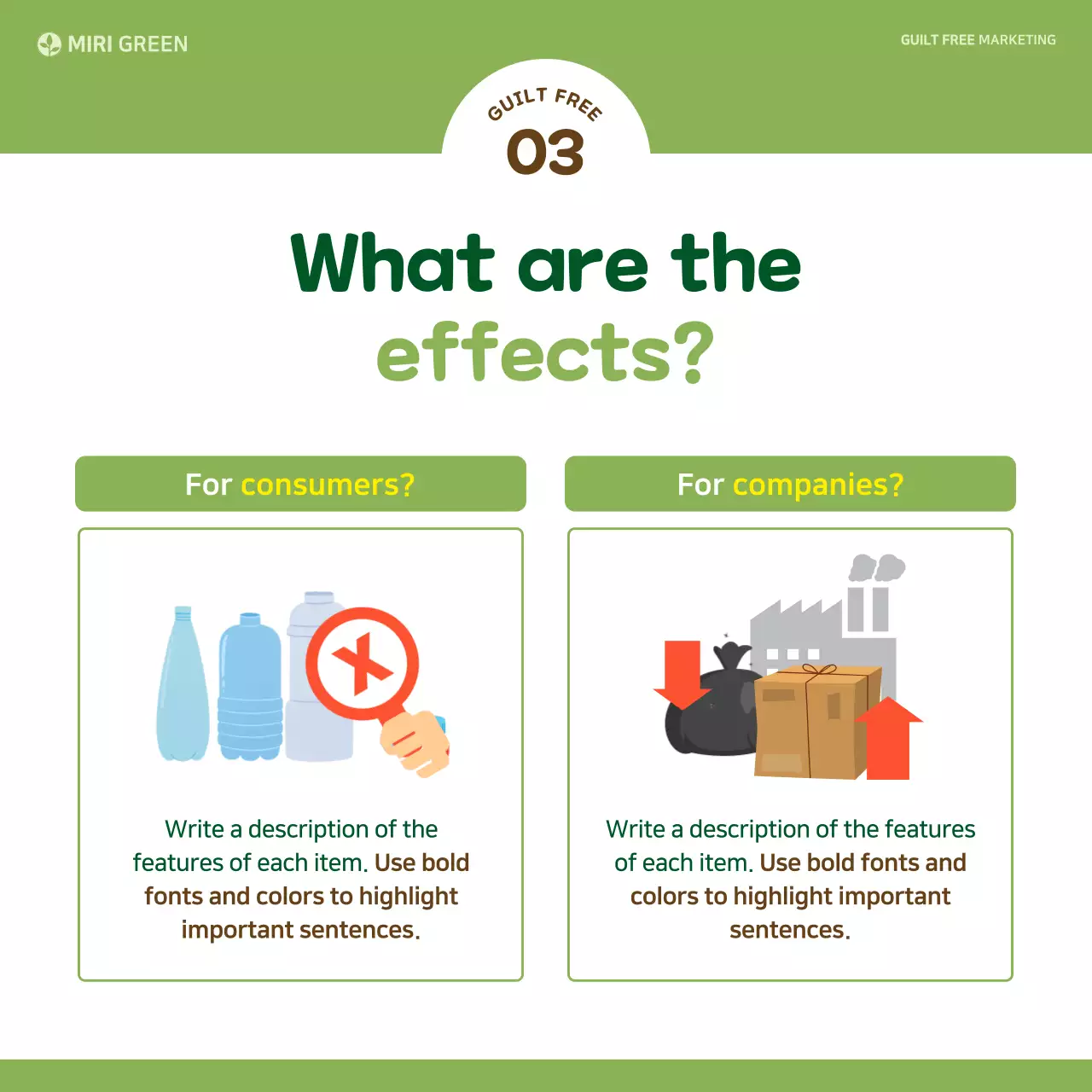 Carrossel Instagram de promoção do meio ambiente moderno verde