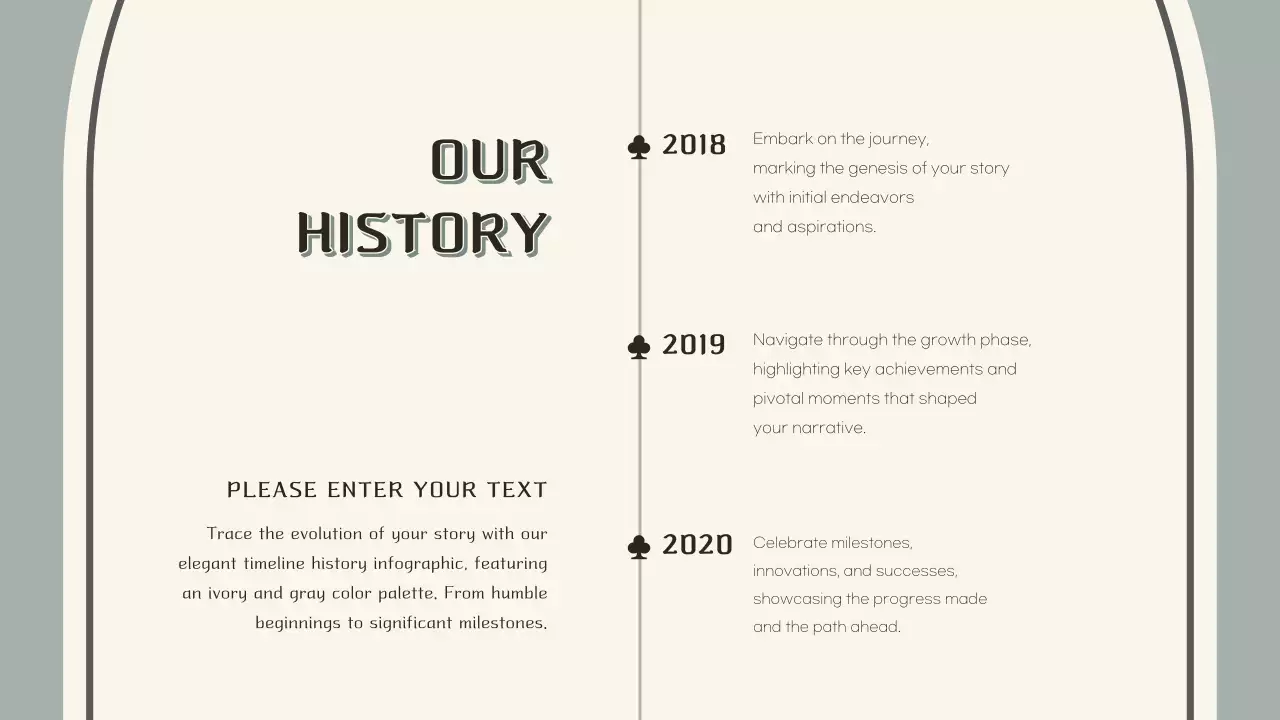 Ivory Elegant History Document Infographic