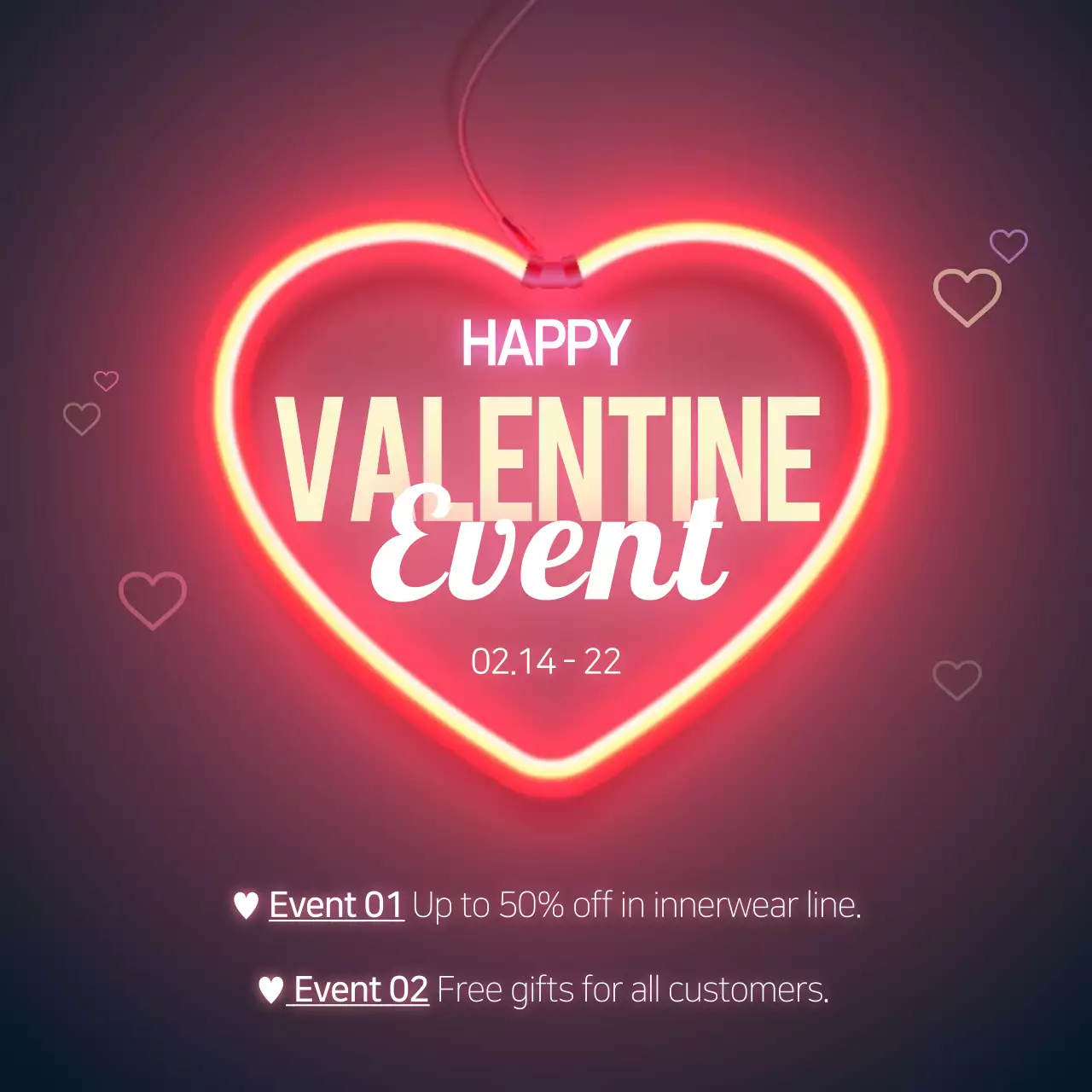 Red Trendy Valentine Promotion Instagram Post