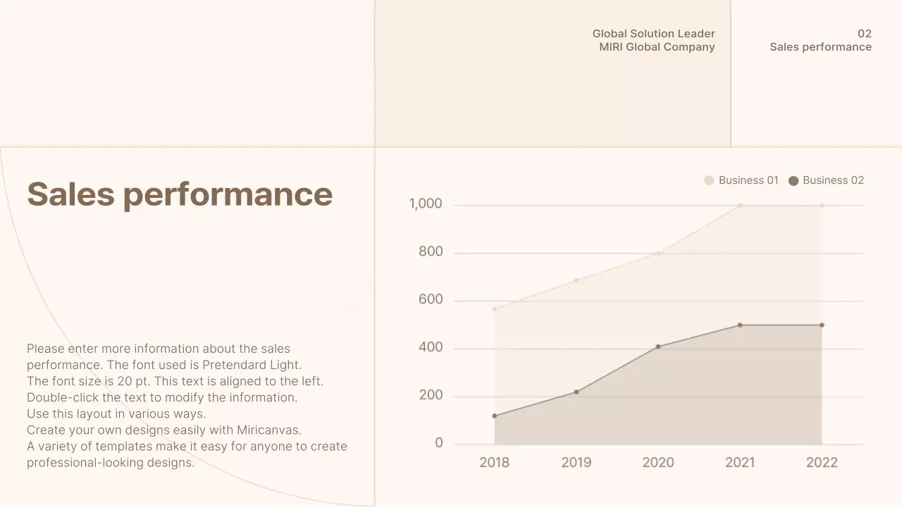 A simple brown and beige company profile