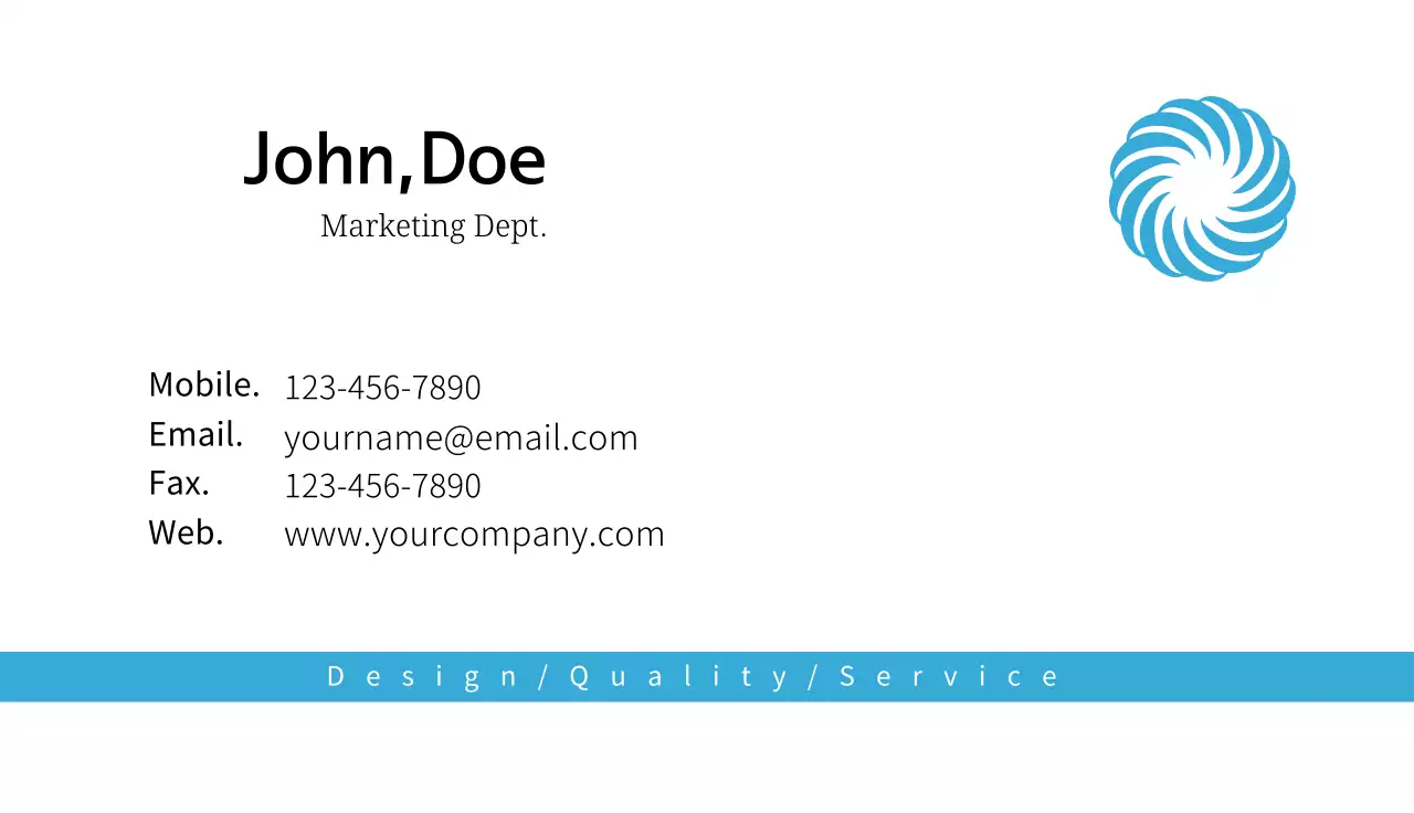 Blue Modern Business Card