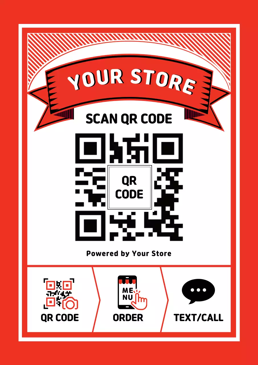 Red Simple Store Promotion Poster