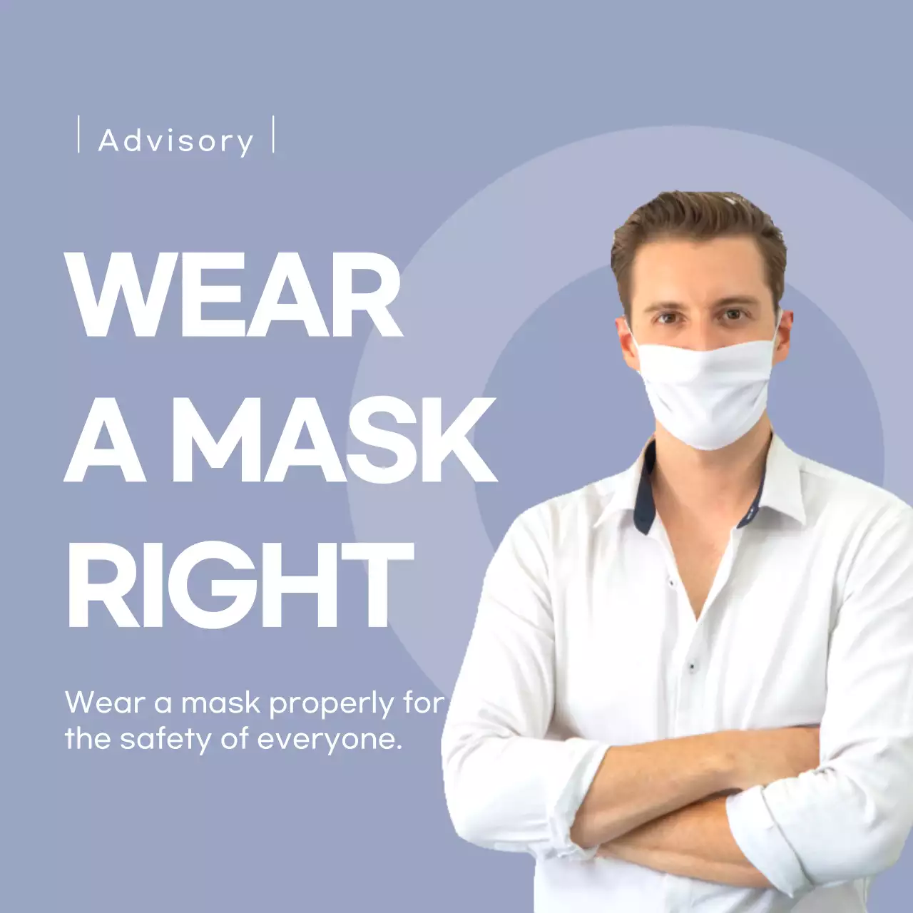 Grey Minimal Safety Announcement Social Media Post