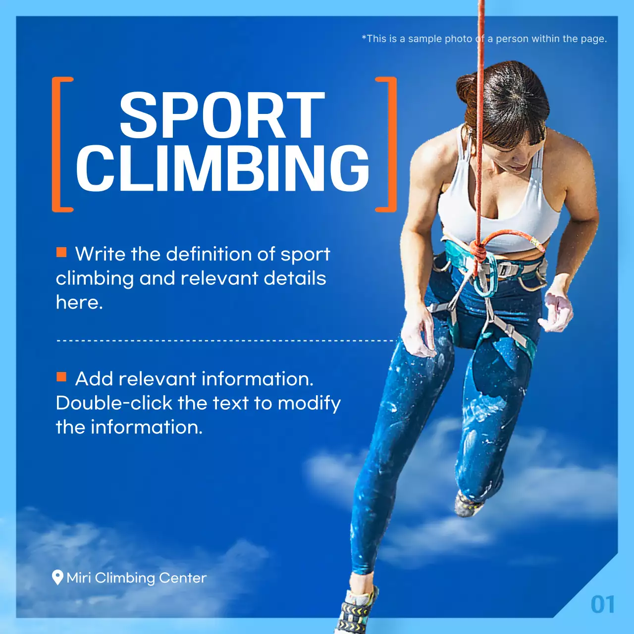 About climbing the light blue and orange sky concept