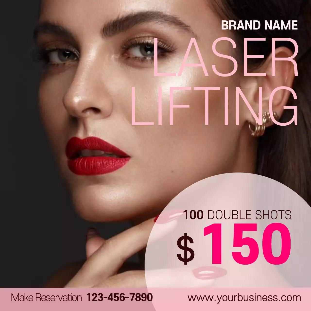 Red Elegant Beauty Promotion Instagram Post