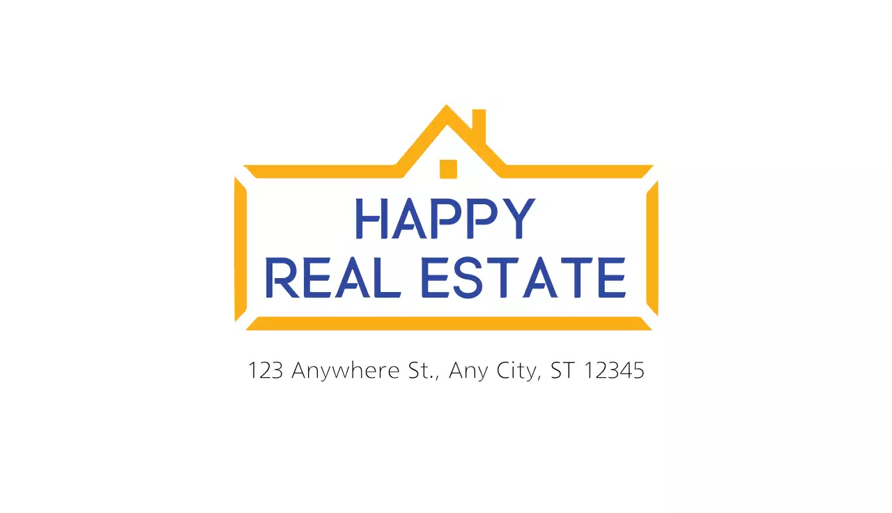 Blue Modern Real Estate Business Card