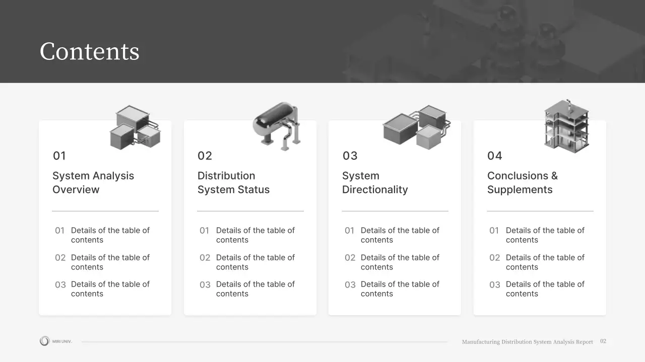 Grey Professional Manufacturing Report Presentation